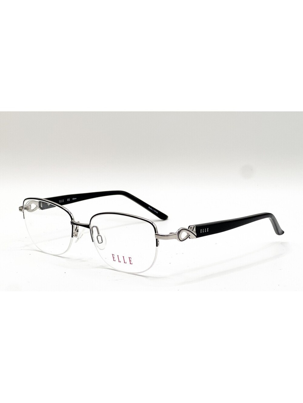 Elle EL13447 BK Jet Black Rectangle Authentic Eyeglass Frames 51-17-135
